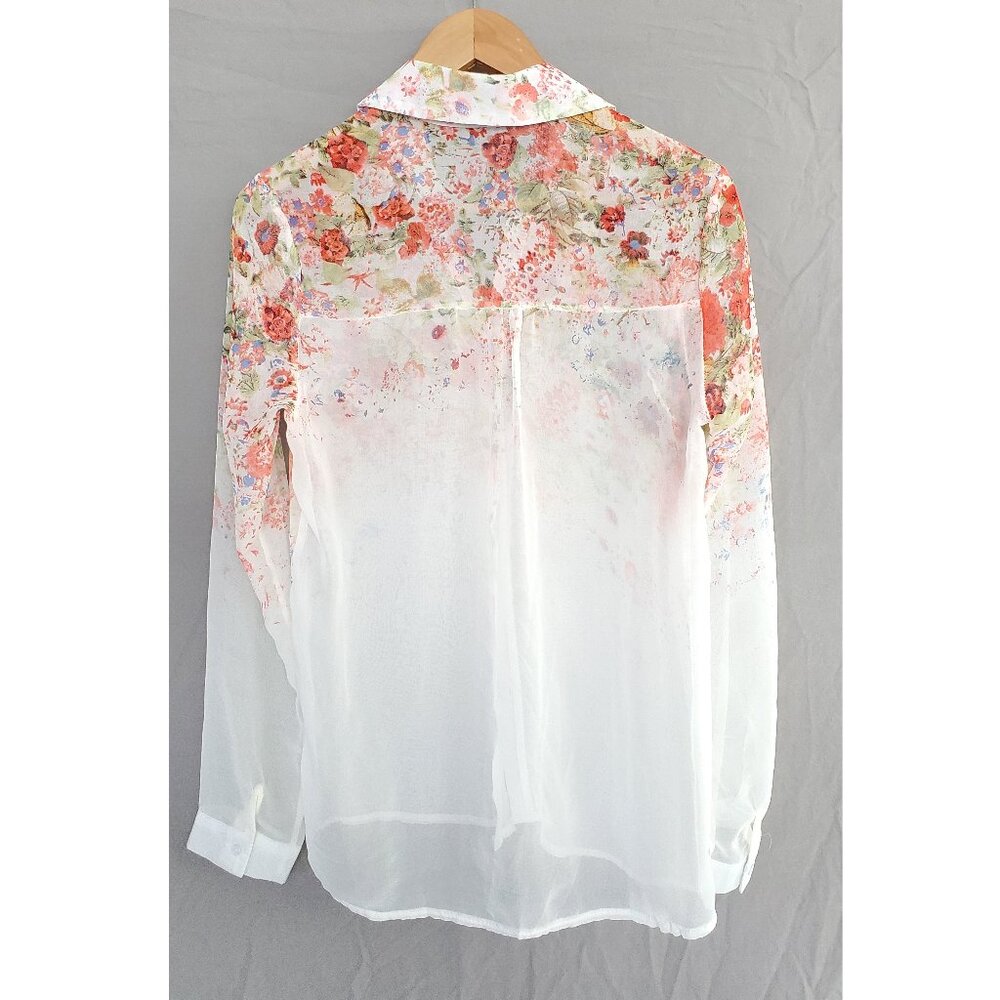 Sheer Floral Button Up for Spring - Picture 2 of 5